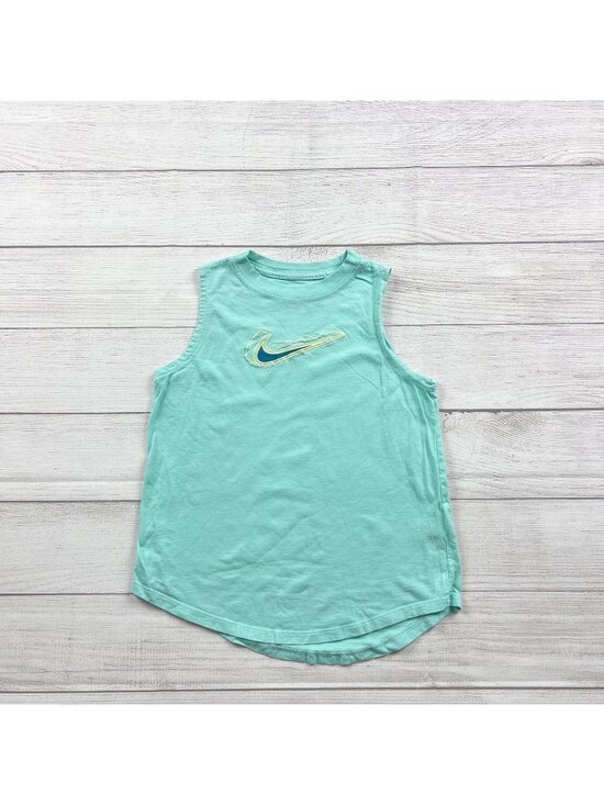 Nike Other - Nike Girls Sleeveless Aqua Tank Top Swoosh Logo L